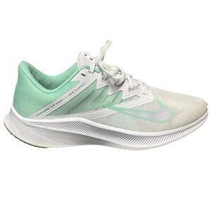 Nike Quest 3 Women's White/Green Running Shoes Size 10.5